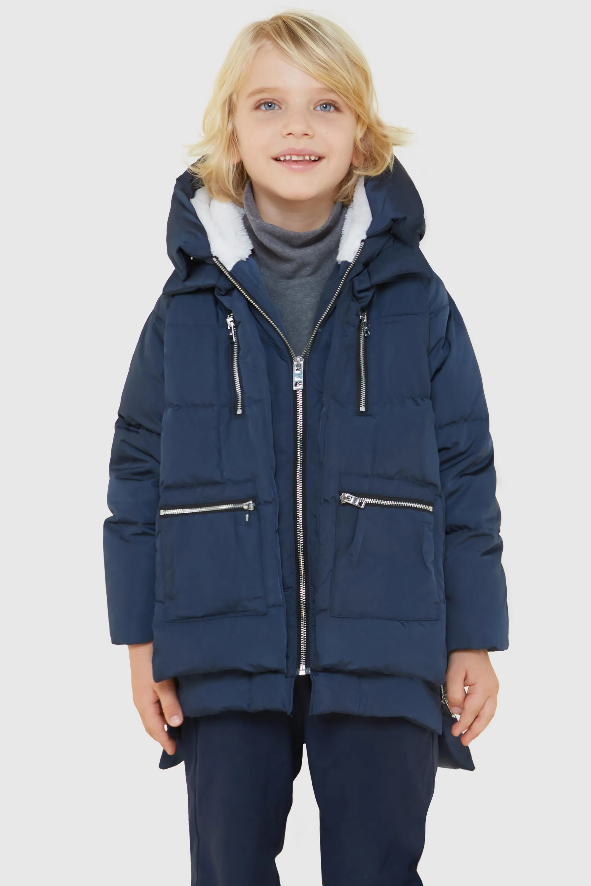 092 Classics Kids Thickened Hooded Down Coat