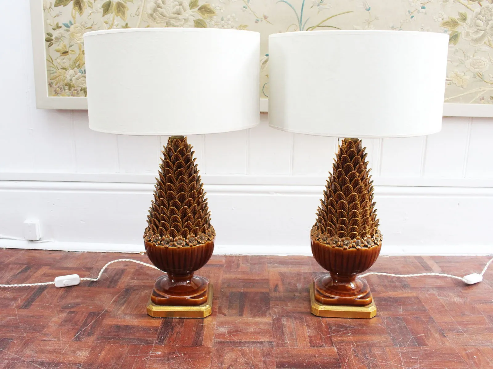 A Pair of 1950's Spanish Casa Pupo Ceramic Table Lights