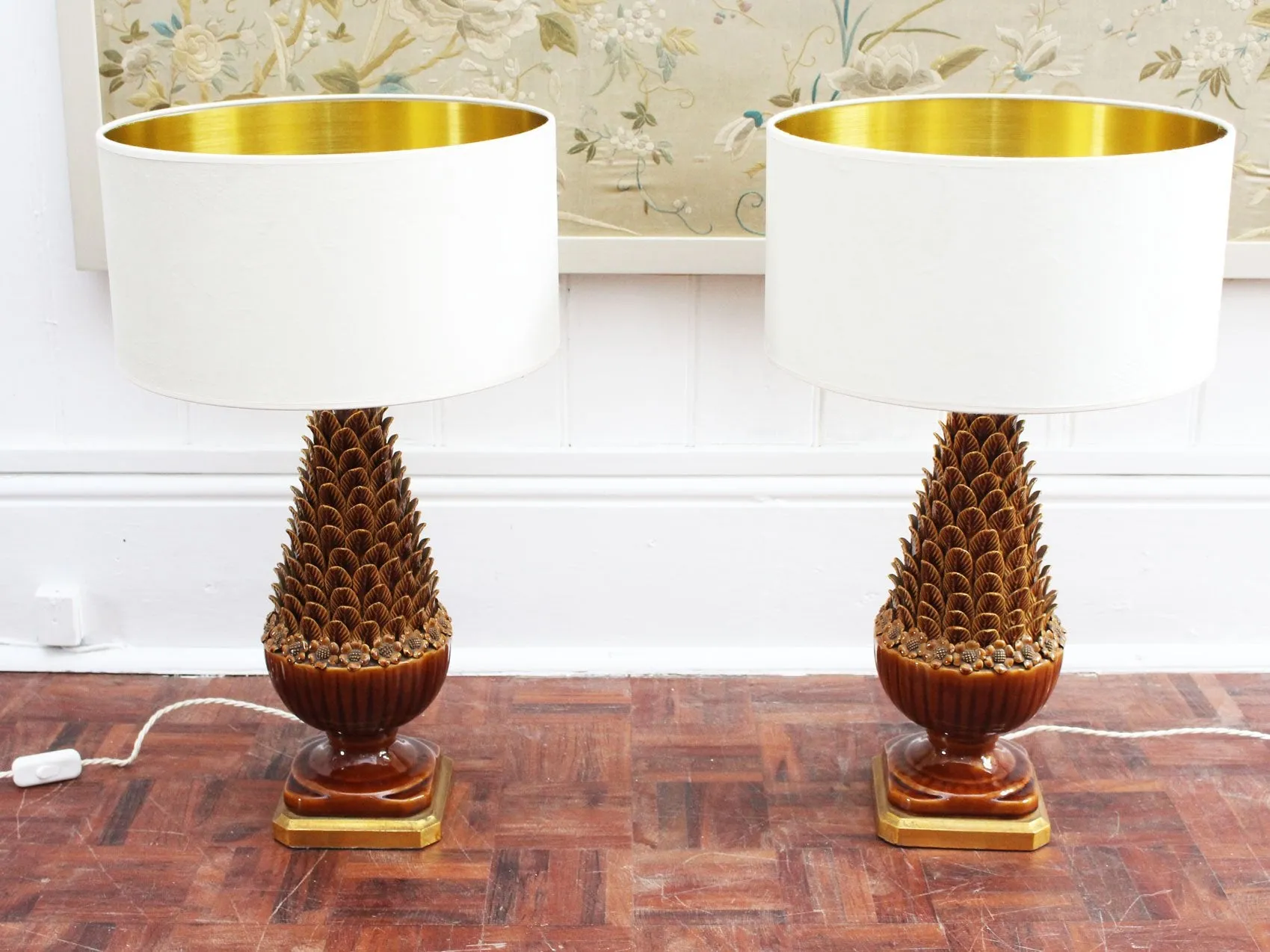 A Pair of 1950's Spanish Casa Pupo Ceramic Table Lights