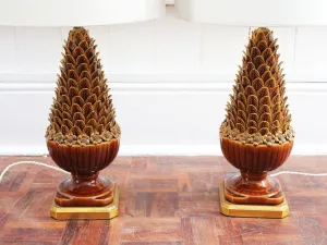 A Pair of 1950's Spanish Casa Pupo Ceramic Table Lights