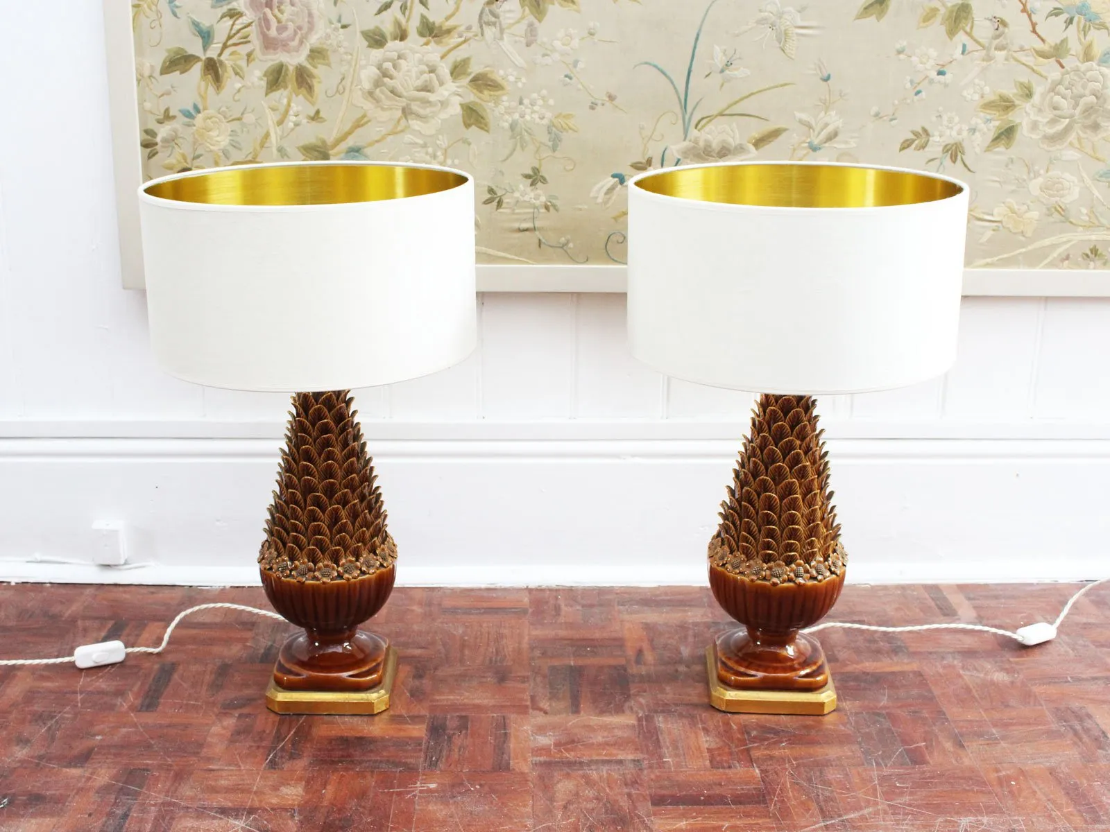 A Pair of 1950's Spanish Casa Pupo Ceramic Table Lights