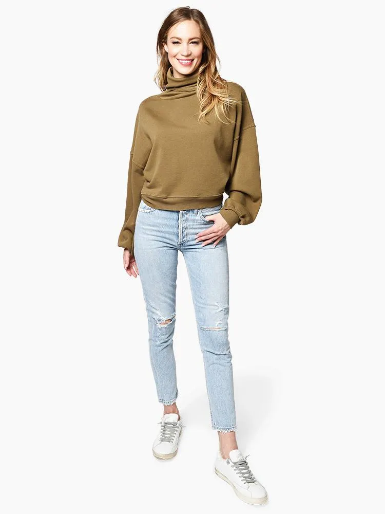 Agolde Balloon Sleeve Turtleneck Sweatshirt