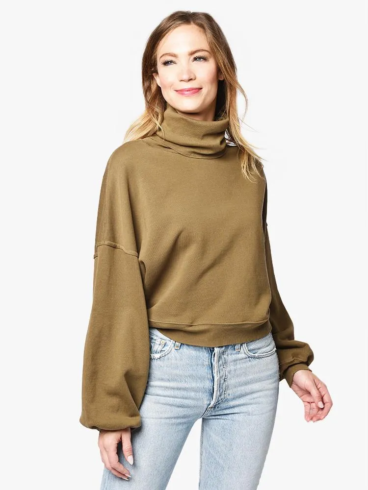 Agolde Balloon Sleeve Turtleneck Sweatshirt