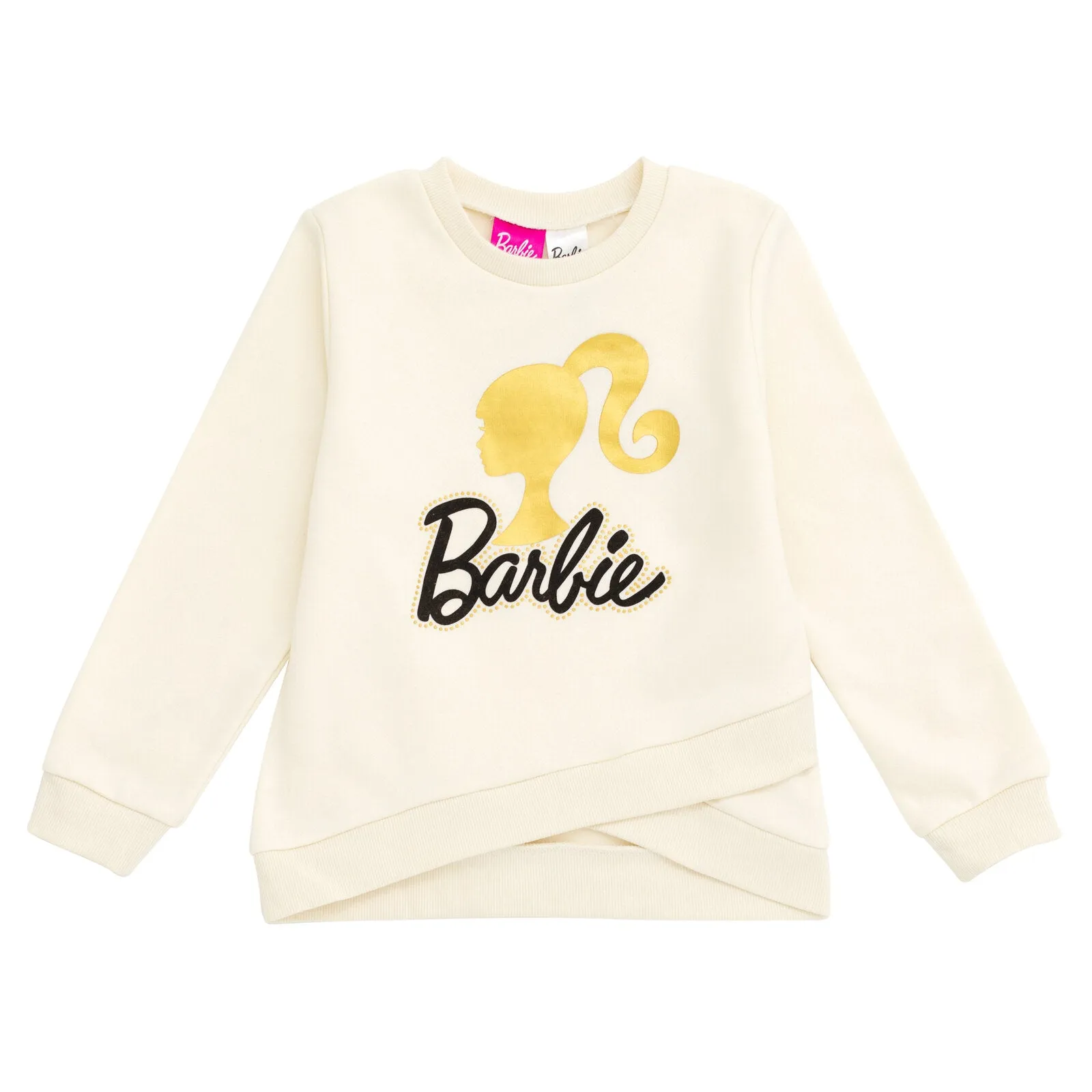 Barbie Fleece Crossover Sweatshirt and Jogger Pants Outfit Set