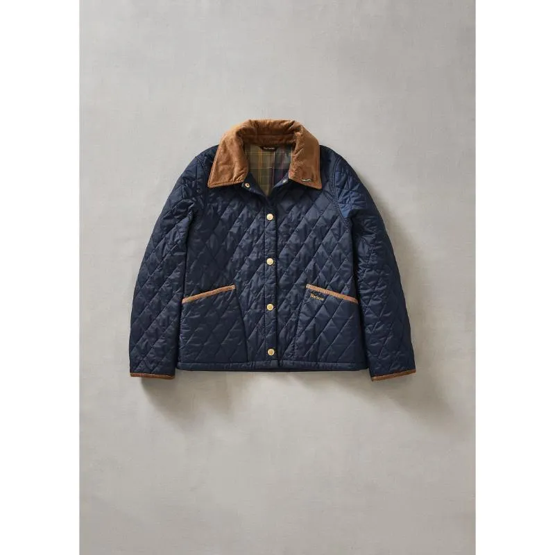 Barbour 30th Anniversary Cropped Ladies Liddesdale Jacket - Navy/Classic