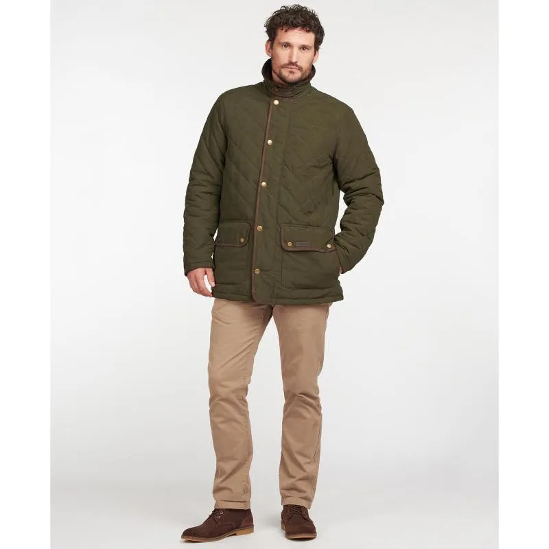 Barbour Burton Mens Quilted Waterproof Jacket - Dark Olive