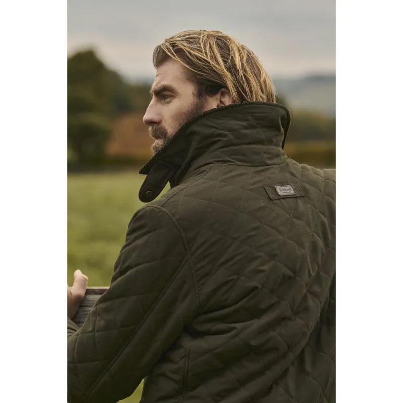 Barbour Burton Mens Quilted Waterproof Jacket - Dark Olive