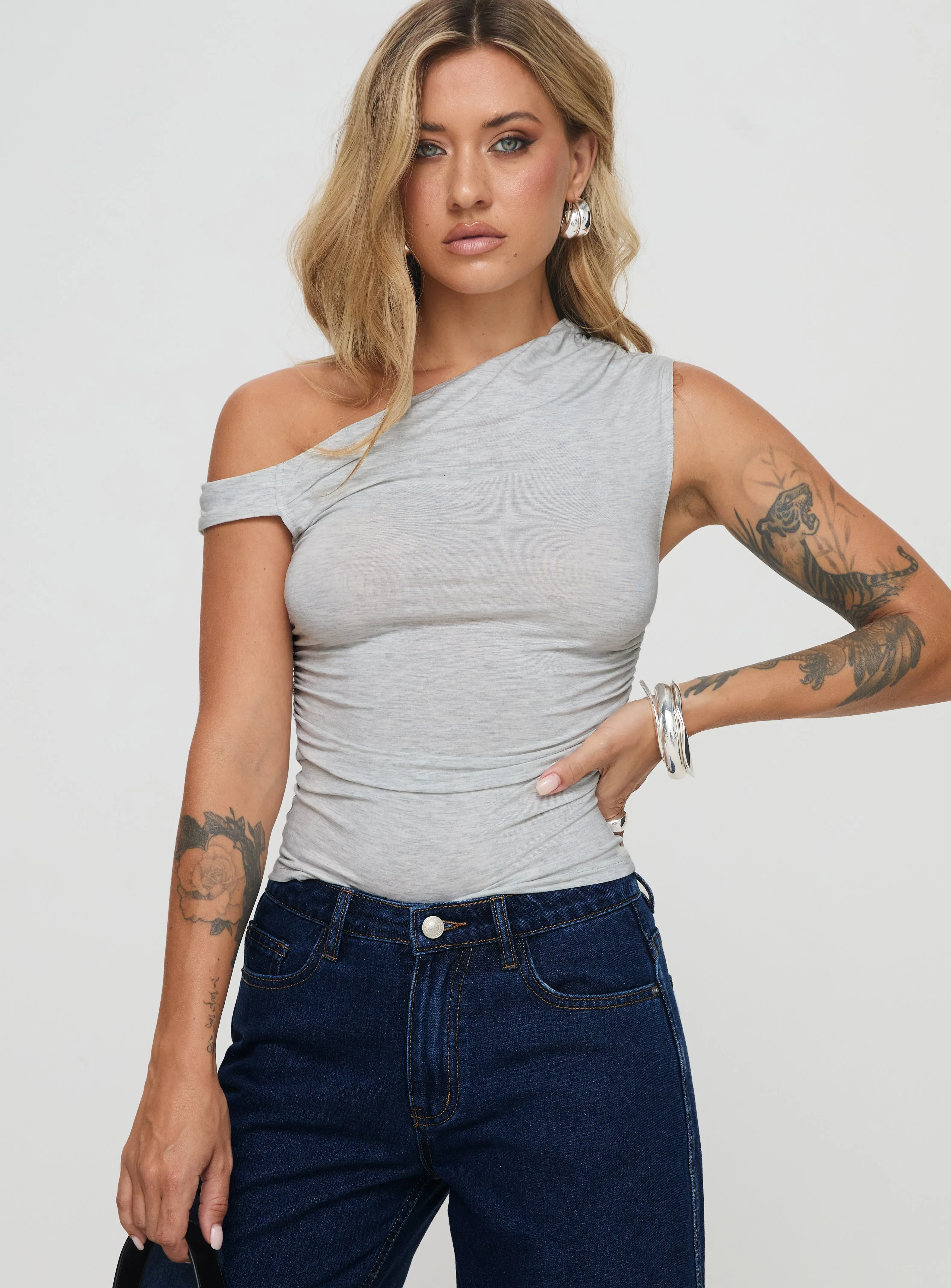 Beller Top Marle Grey