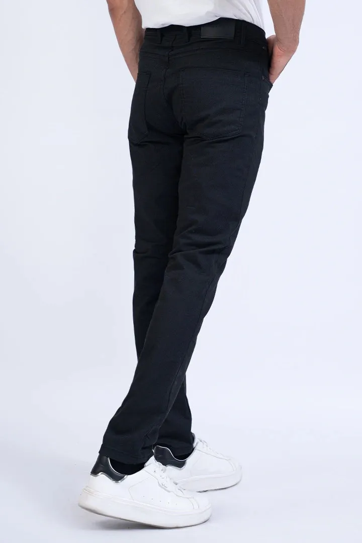 Black Slim Fit 5-Pocket Pants