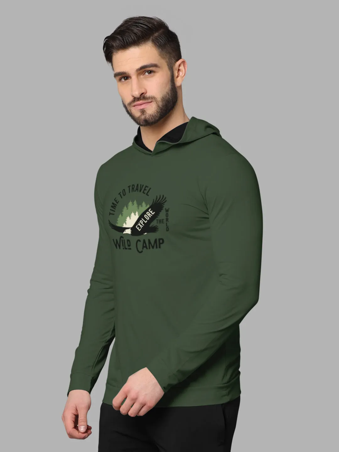 Bullmer Mens Loopknit Hooded T shirt by Hellcat