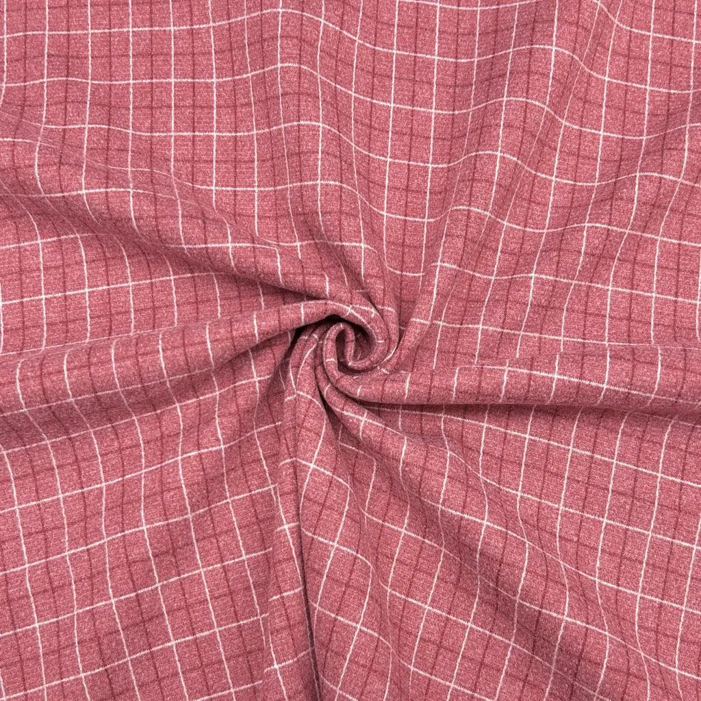 Checkered Soft Wool Touch Fabric