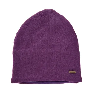 Cotton Lined Wool Blend Beanie: Sunset Purple