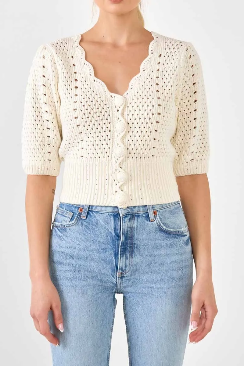 Crochet Cropped Cardigan