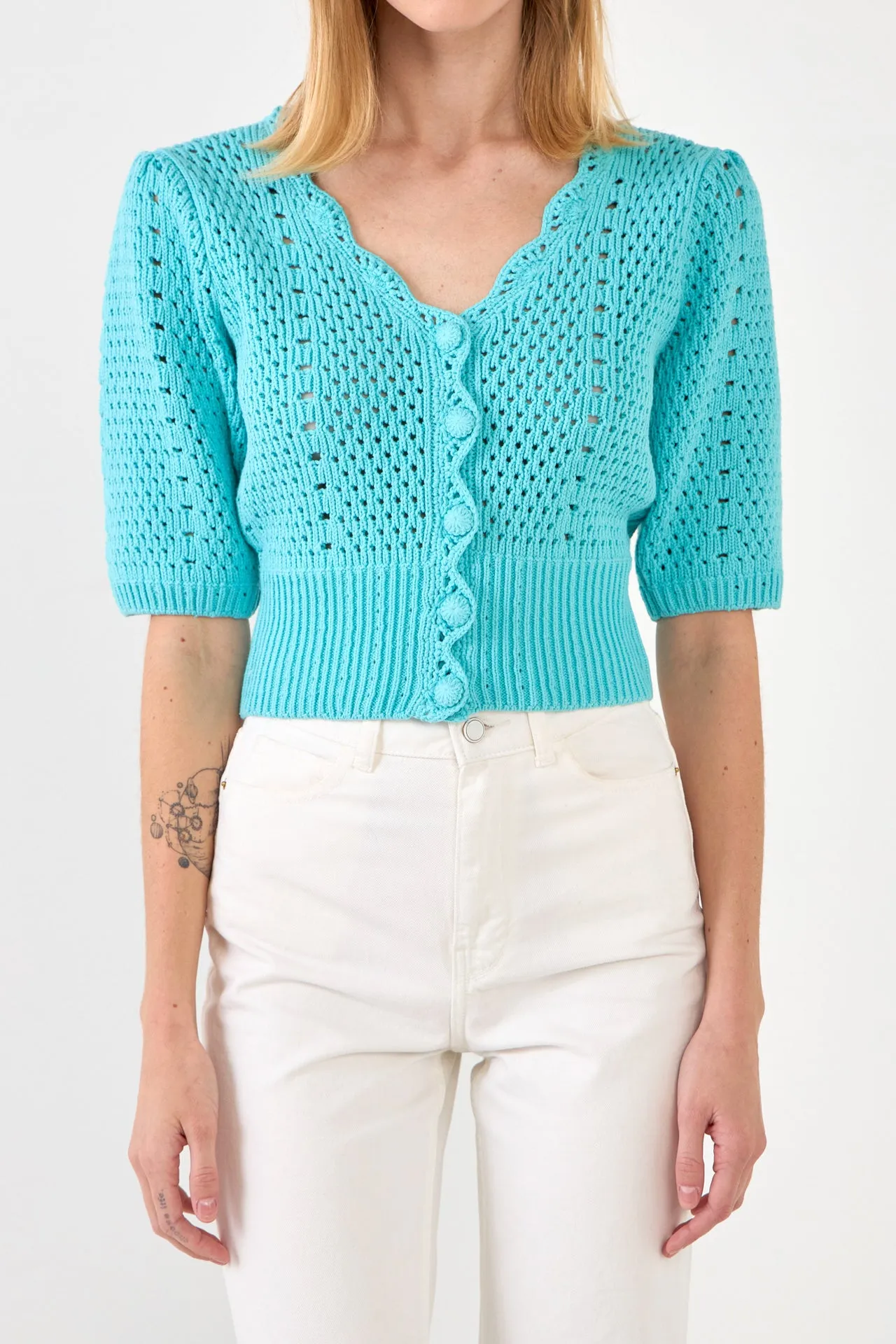 Crochet Cropped Cardigan