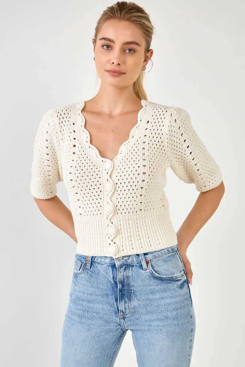 Crochet Cropped Cardigan