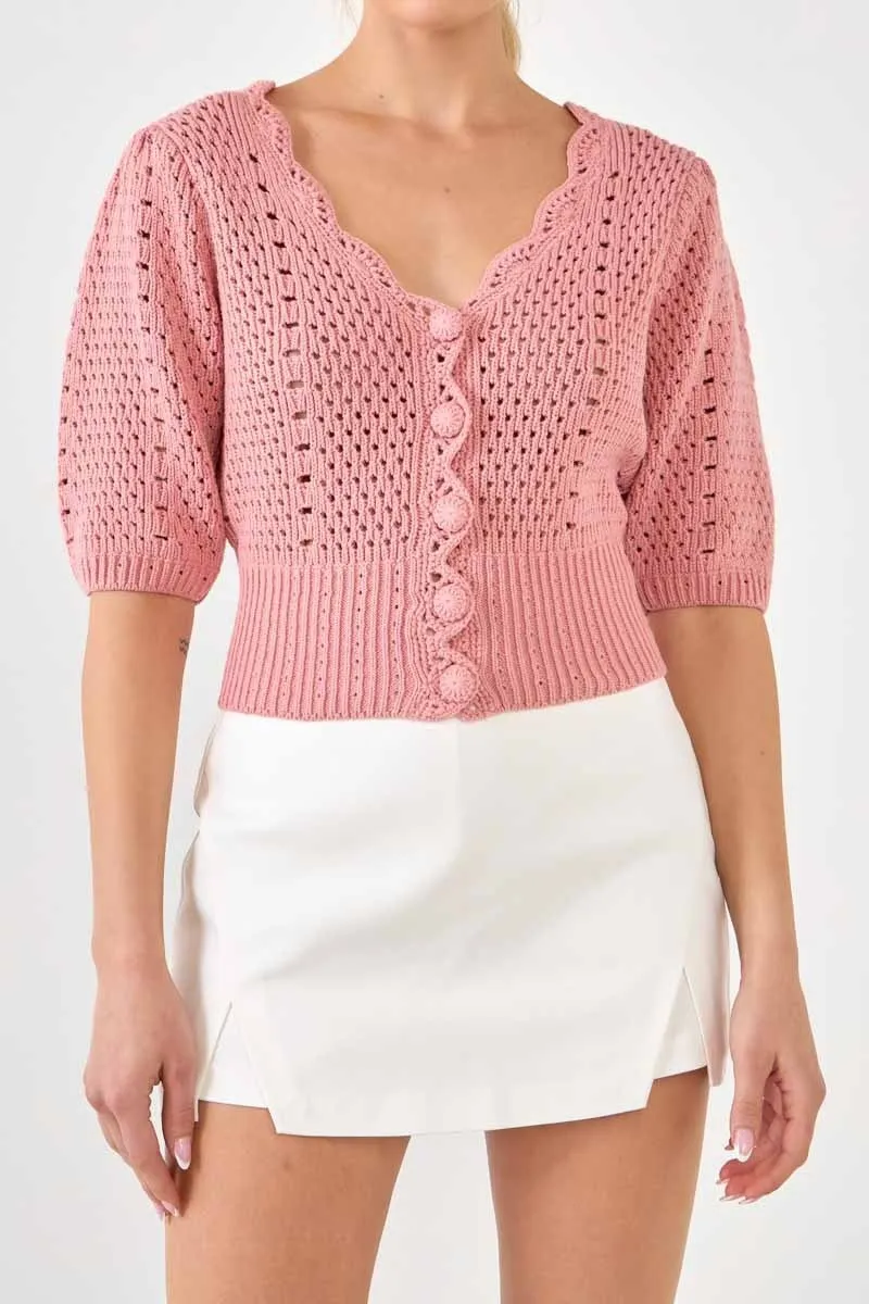 Crochet Cropped Cardigan