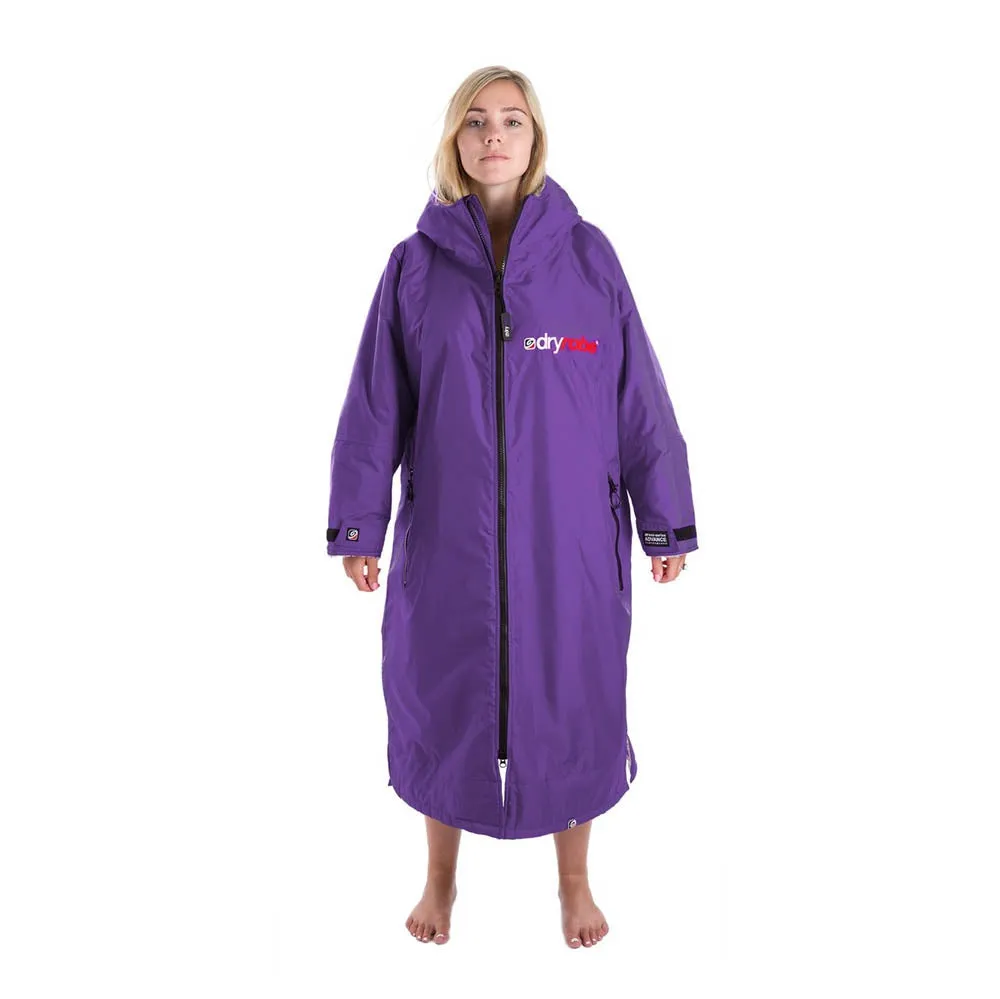 Dryrobe Advance Long Sleeve Changing Robe - Purple/Grey