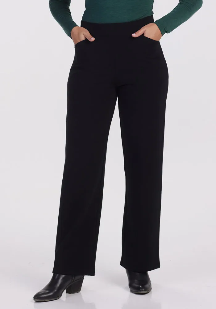 Ellie Wide Leg Pants Petite - Black