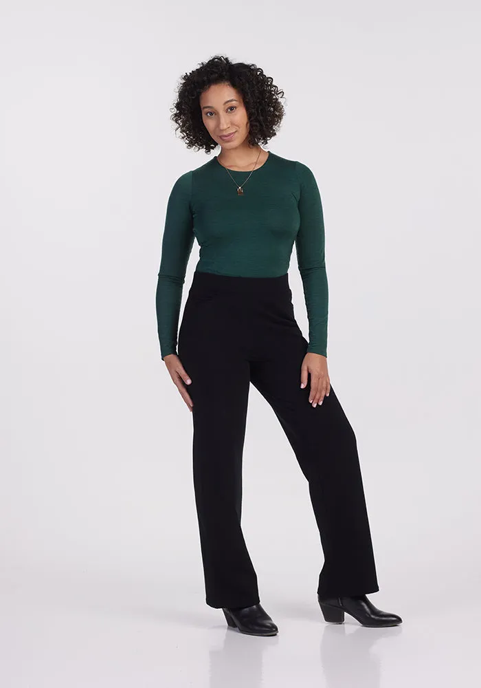 Ellie Wide Leg Pants Petite - Black