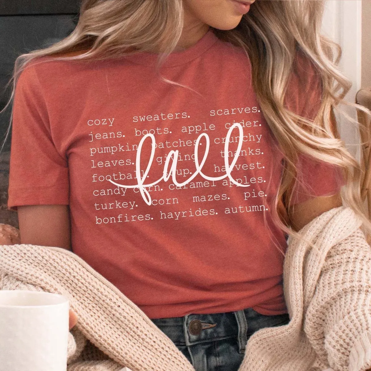 Fall Cozy Sweaters Wholesale Bella Graphic Tee - Quick Shipping