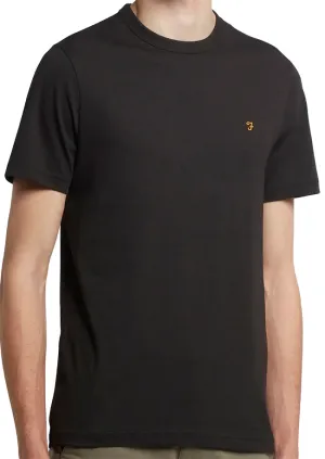 Farah Mens Danny Organic Cotton T Shirt Black