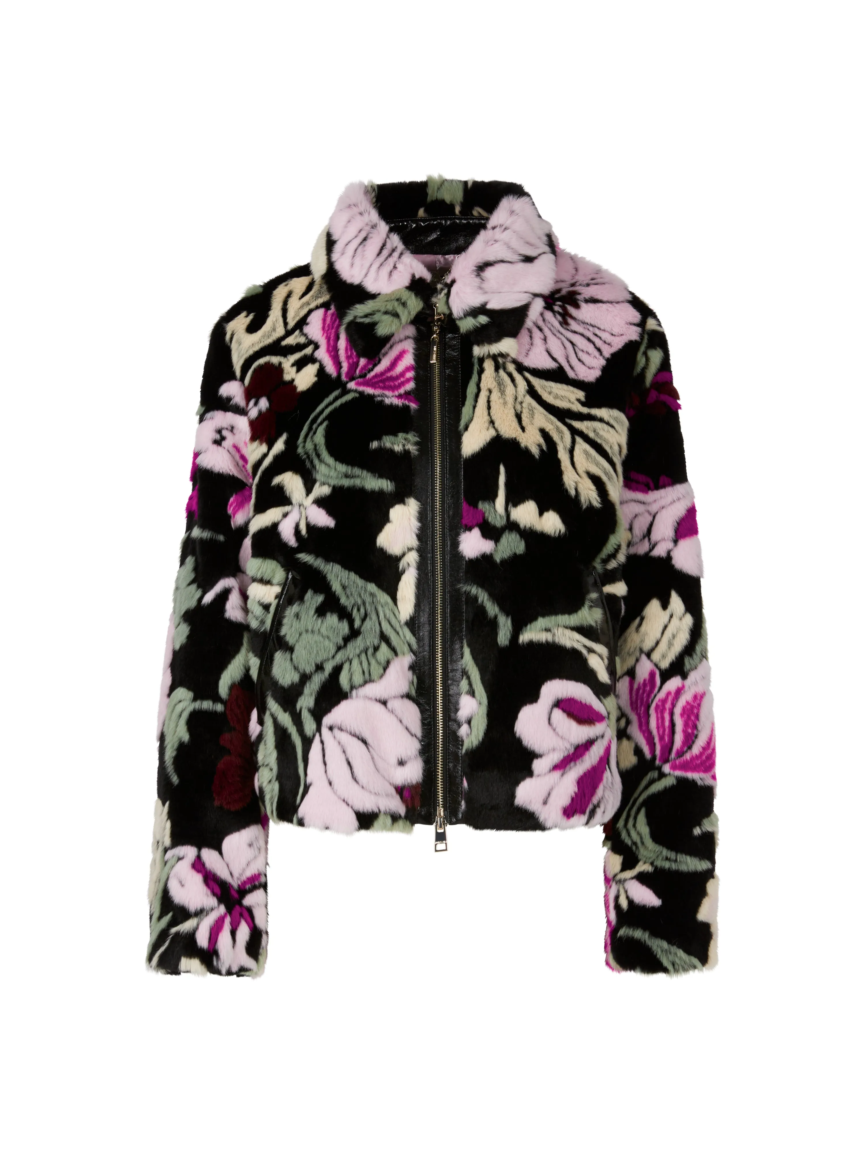 Floral Faux Fur Jacket