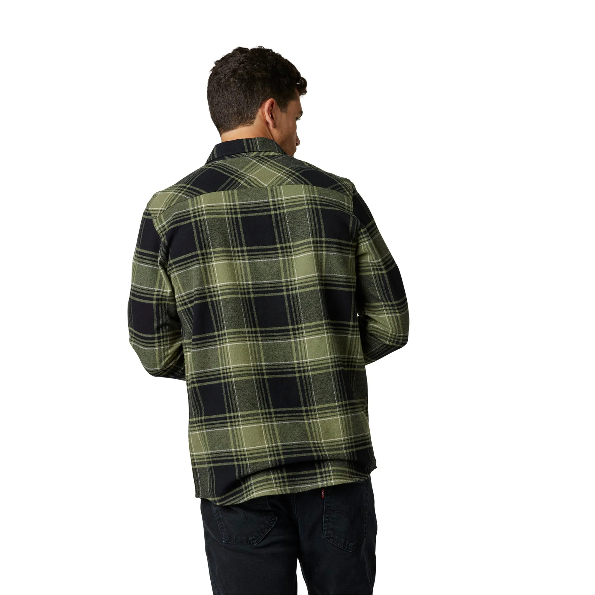 Fox Racing  Mens Army Traildust 2.0 Flannel Long Sleeve Button Down Shirt