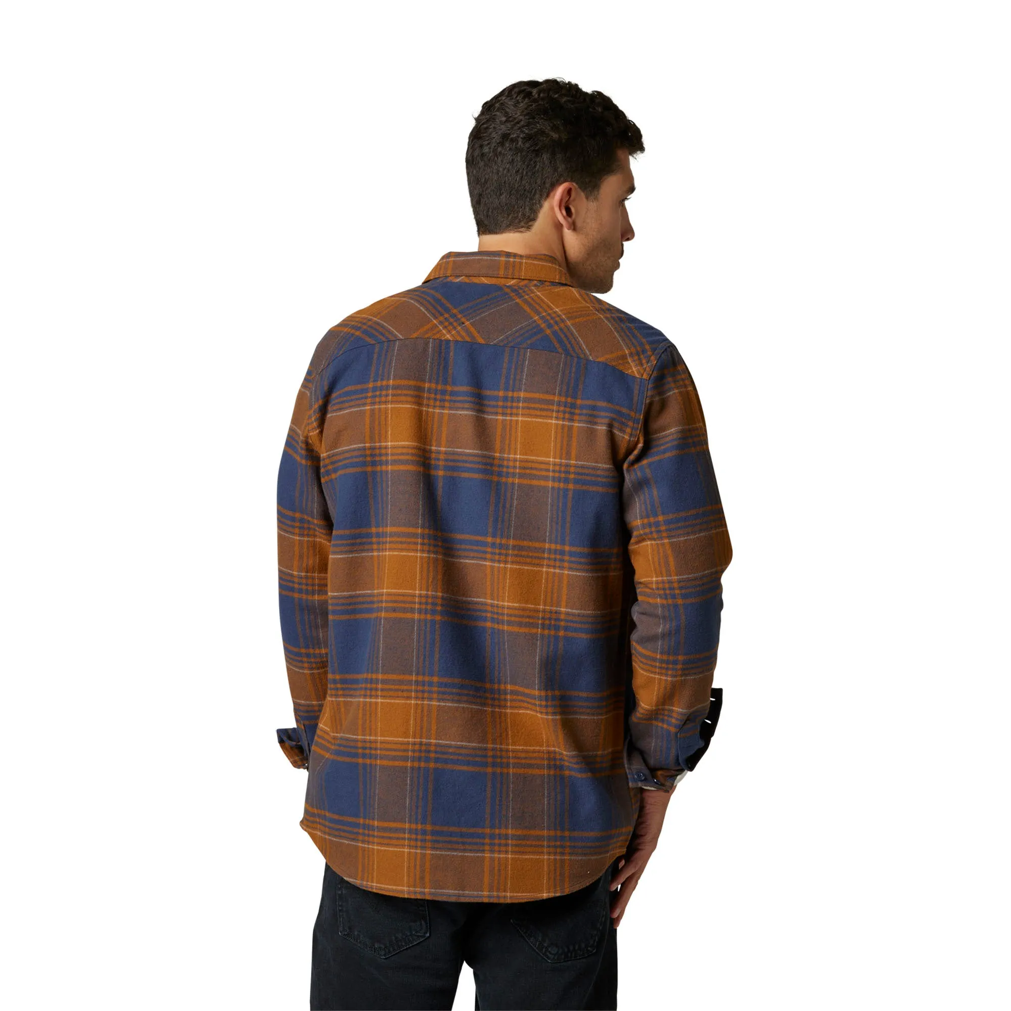 Fox Racing Traildust 2.0 Flannel Button-Up Deep Cobalt Brown