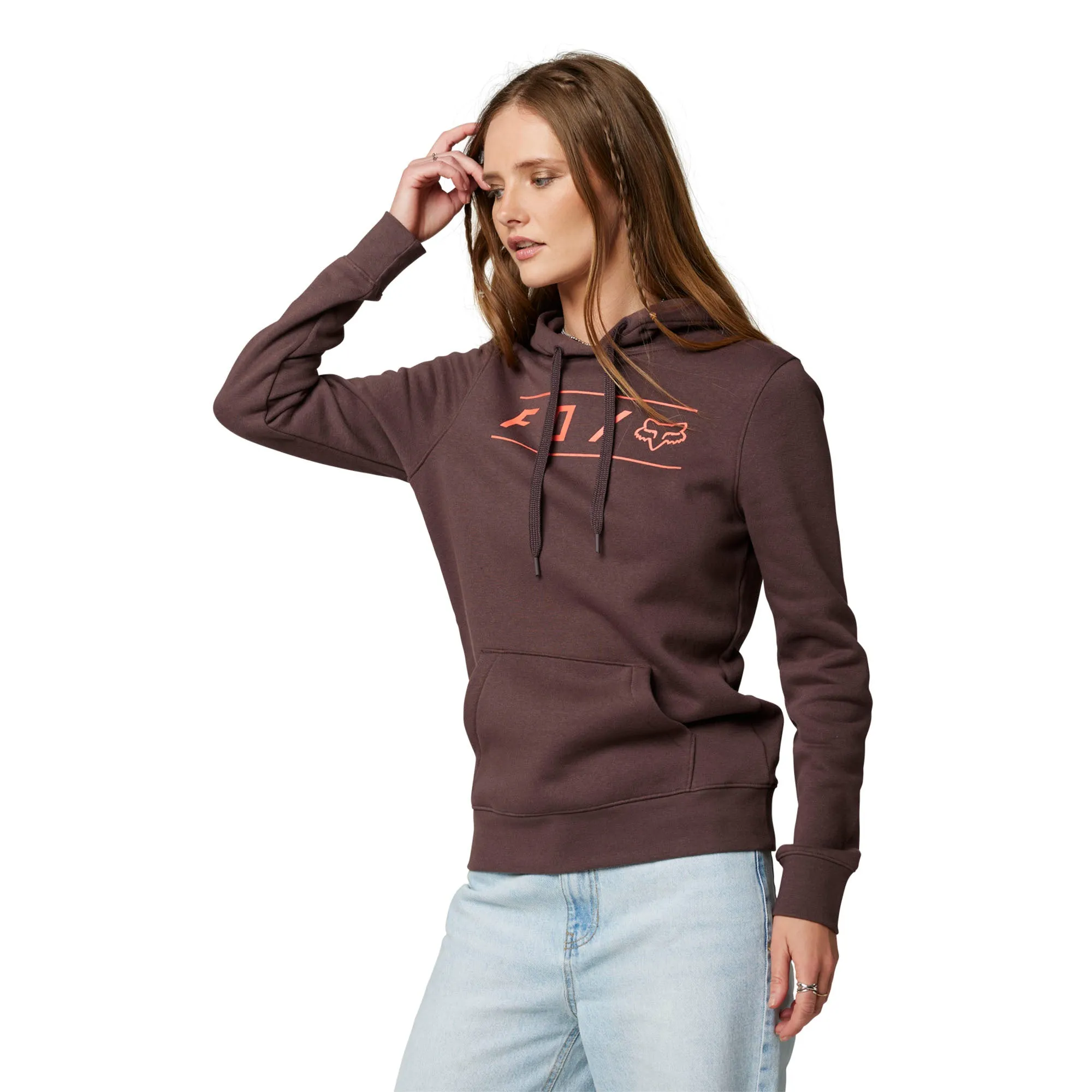 Fox Racing  Womens Purple Pinnacle Pullover Fleece Hoodie Warm Comfy Sweatshirt