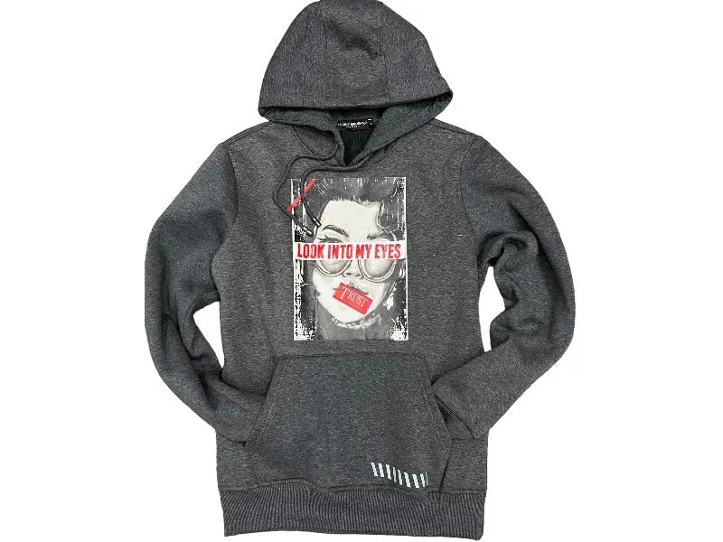 Gray Men's Graphic Hoodies Heavy Blend Pullover