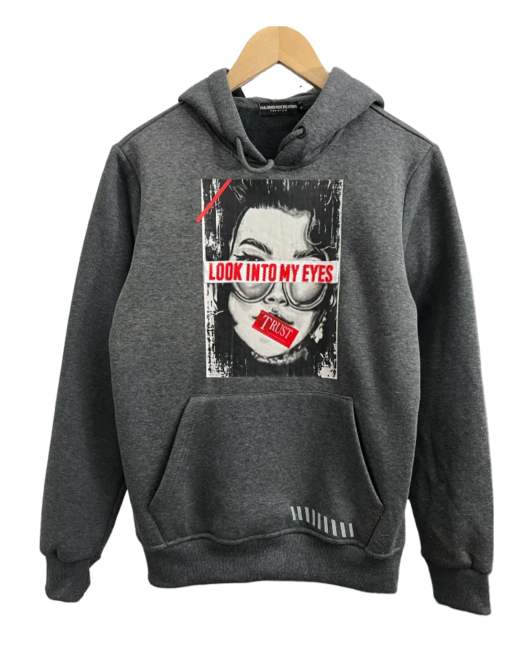 Gray Men's Graphic Hoodies Heavy Blend Pullover