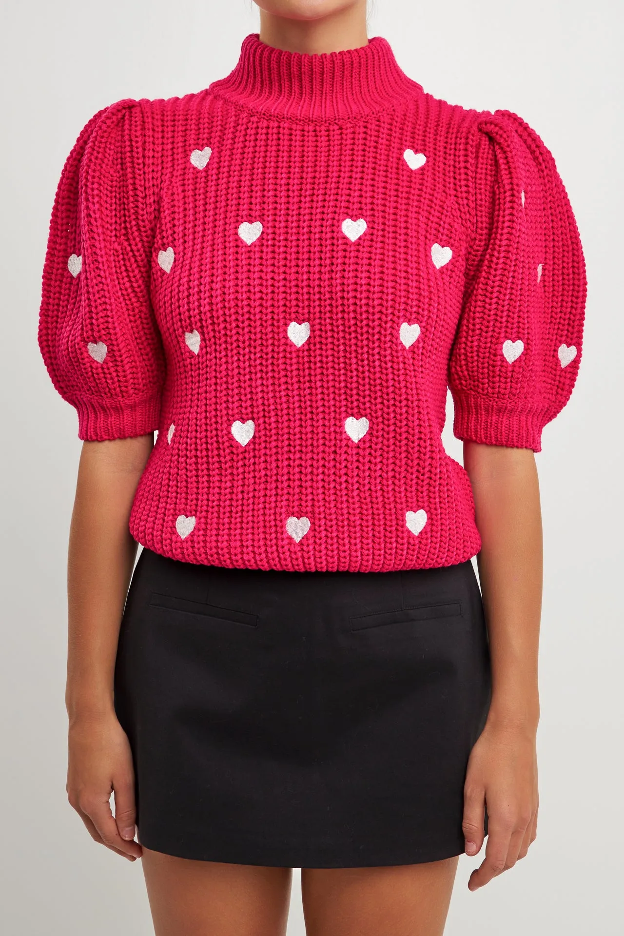 Heart Shape Embroidery Sweater