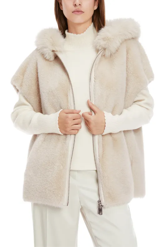 Hooded Faux Fur Vest