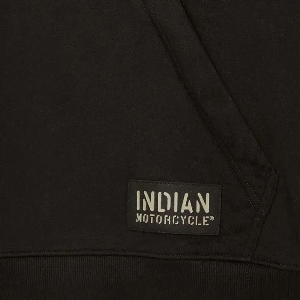 Indian Motorcycle  Polaris Mens Camo Lined Quarter Zip Warm Soft Comfortable Casual Black