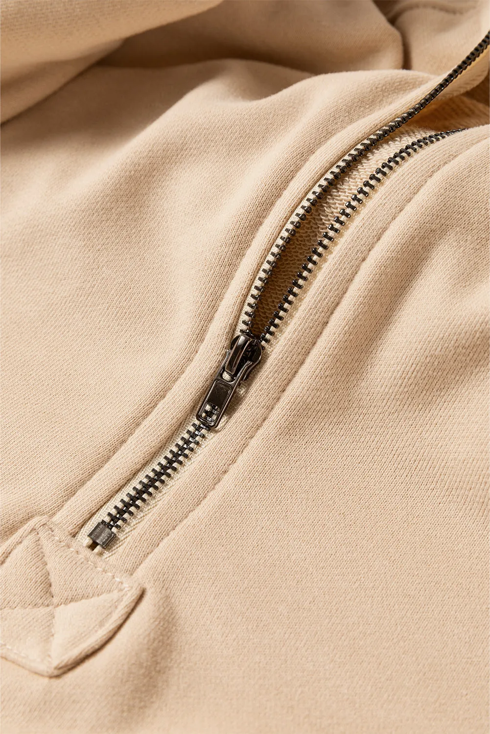 KangarooHalf Zipper Oversized Hoodie