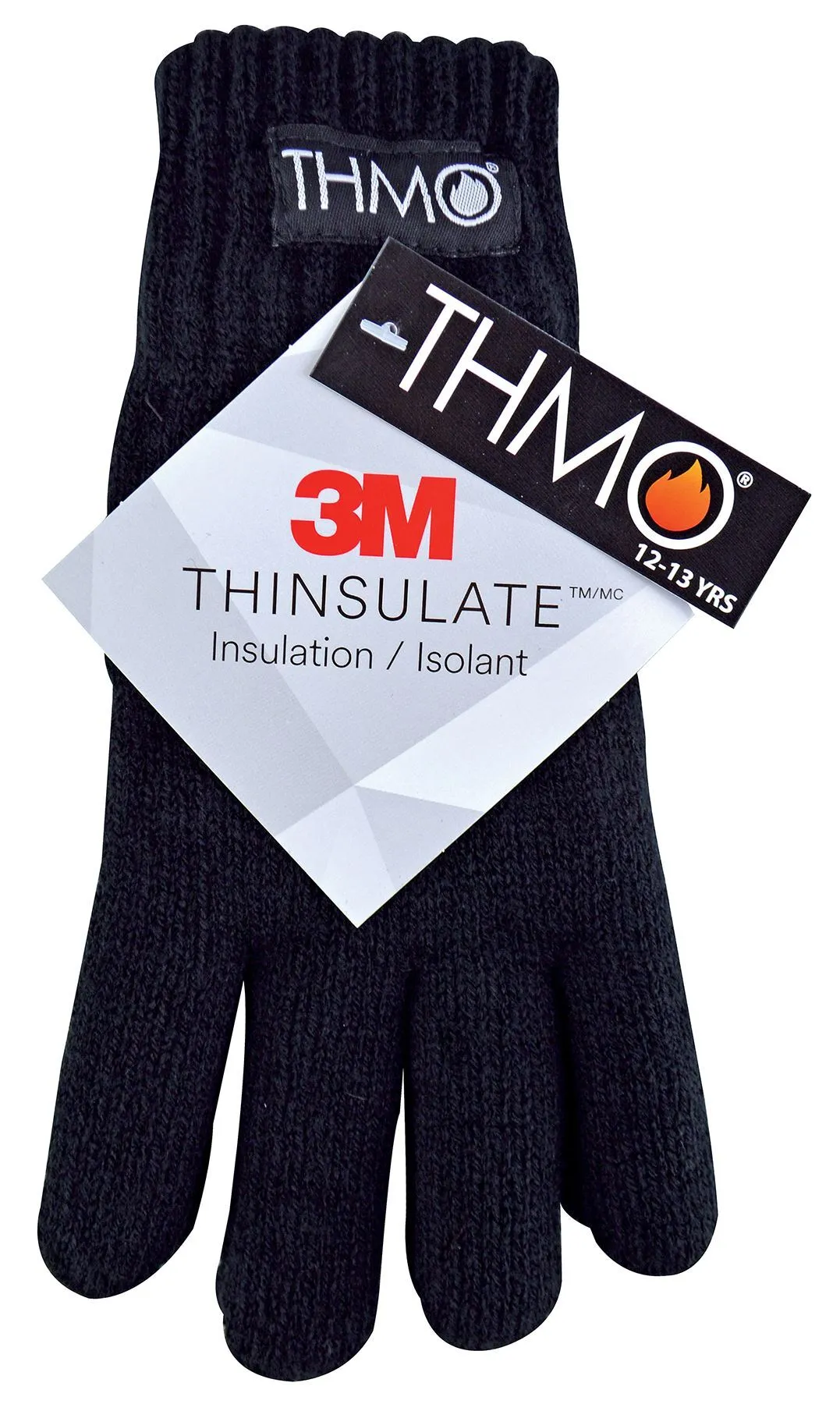 Kids THMO Thinsulate Gloves (10-11 Years / Black)