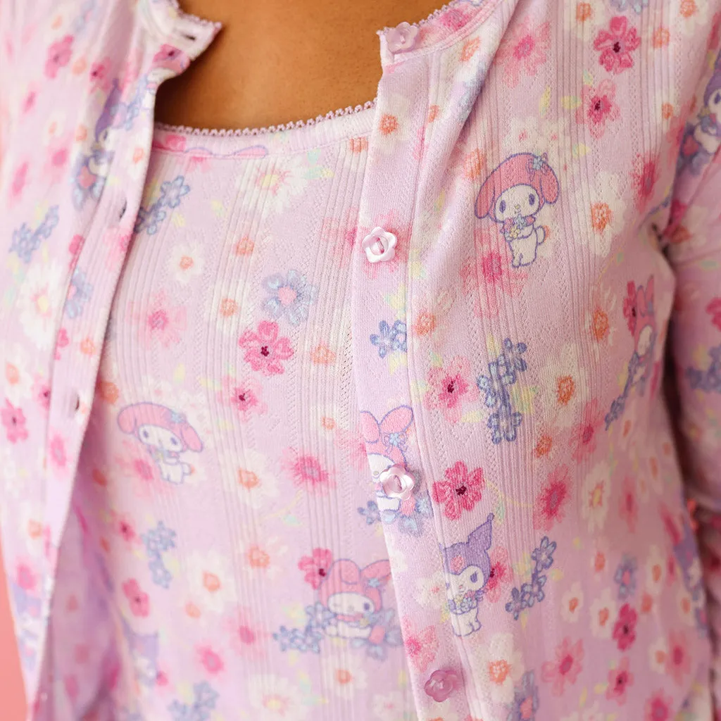 Kuromi® & My Melody® Garden Women's Pointelle Cardigan