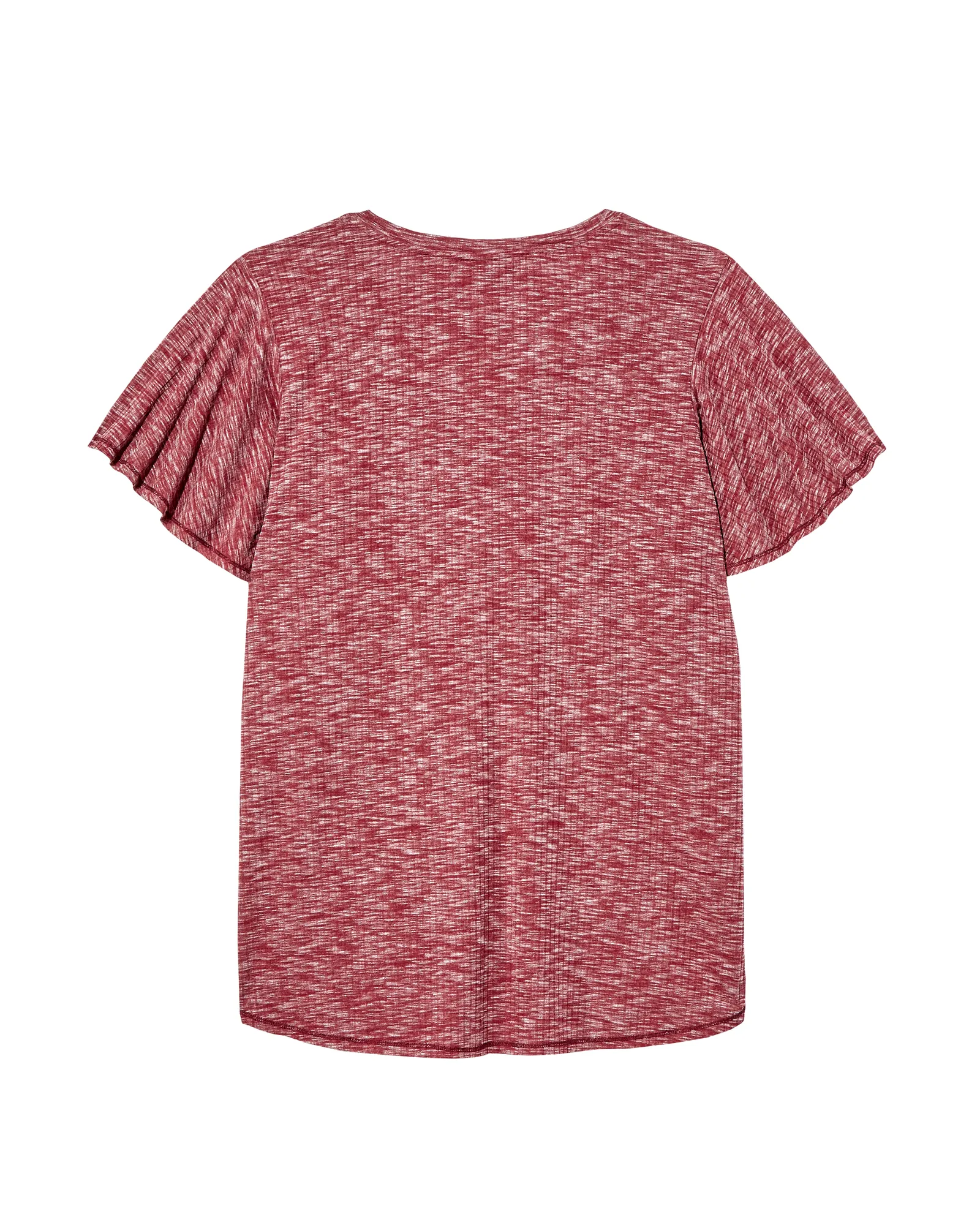 Marie Flutter Sleeve Top | Red