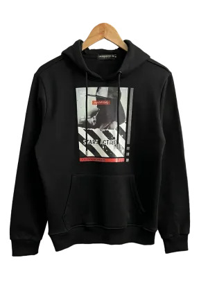 Men's Black Graphic Hoodies Long Sleeves Heavy Blend Tailored Recreation