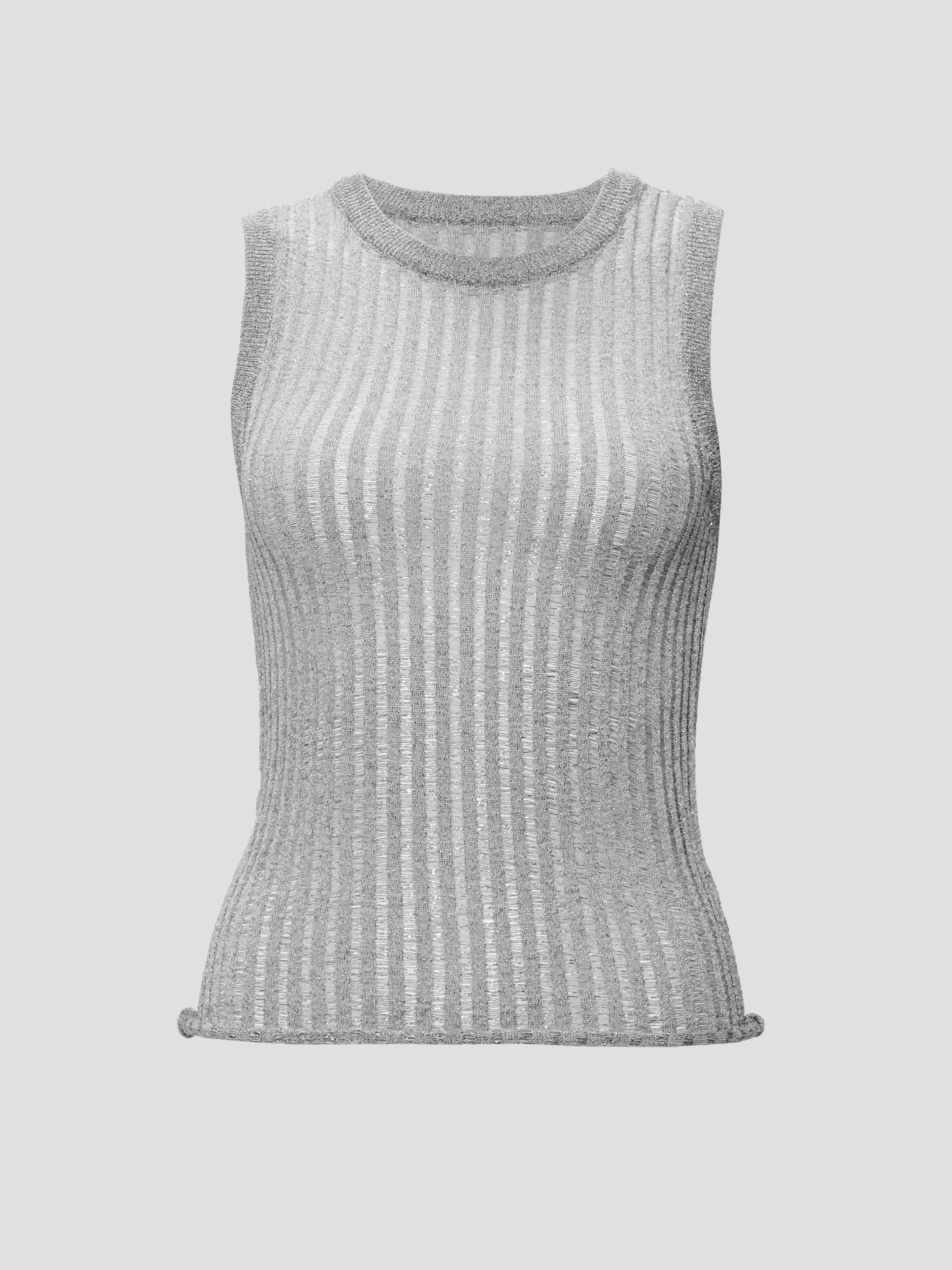 Metallic Knit Tank Top