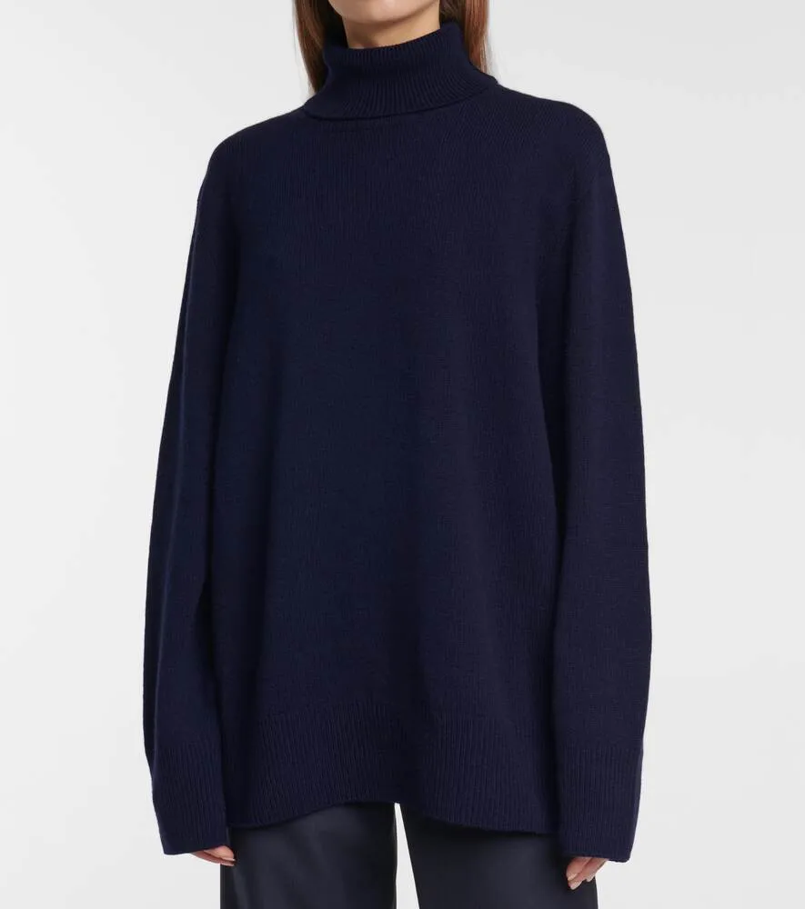 Milina wool and cashmere turtleneck sweater THE ROW, blue