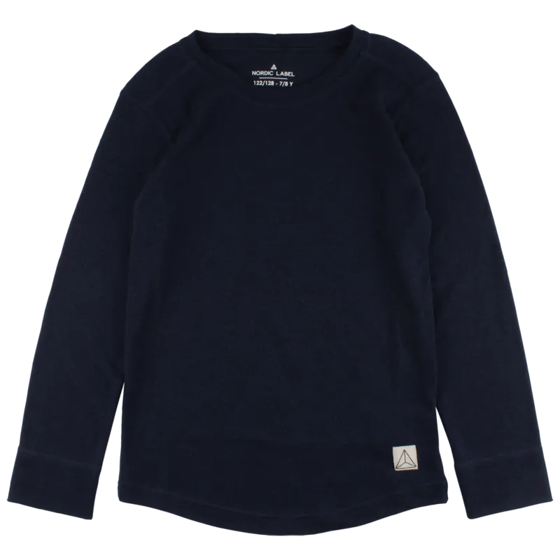 Nordic Label Wool Base Layer Top: Total Eclipse (Navy)