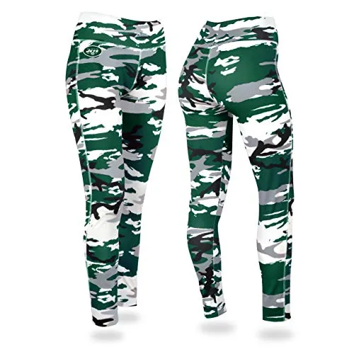 Officially Licensed Zubaz Women's NFL Camo Leggings, New York Jets, Size Small