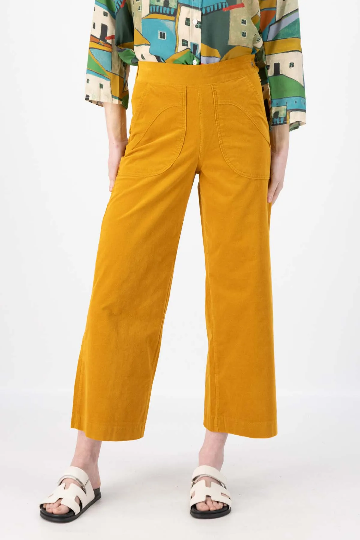 Peggy Fine Cord Pants Mustard Yellow