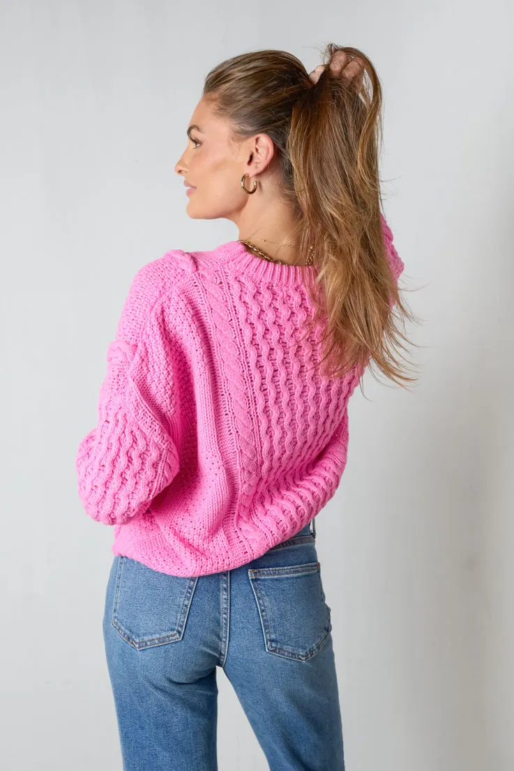 Pink Cosmos Sweater