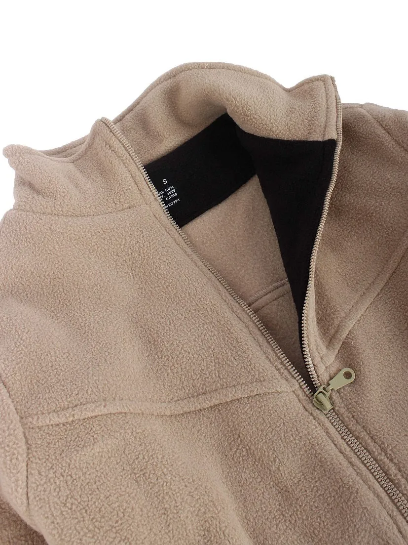 Polar Fleece Jacket Full Zip - Men  - Beige