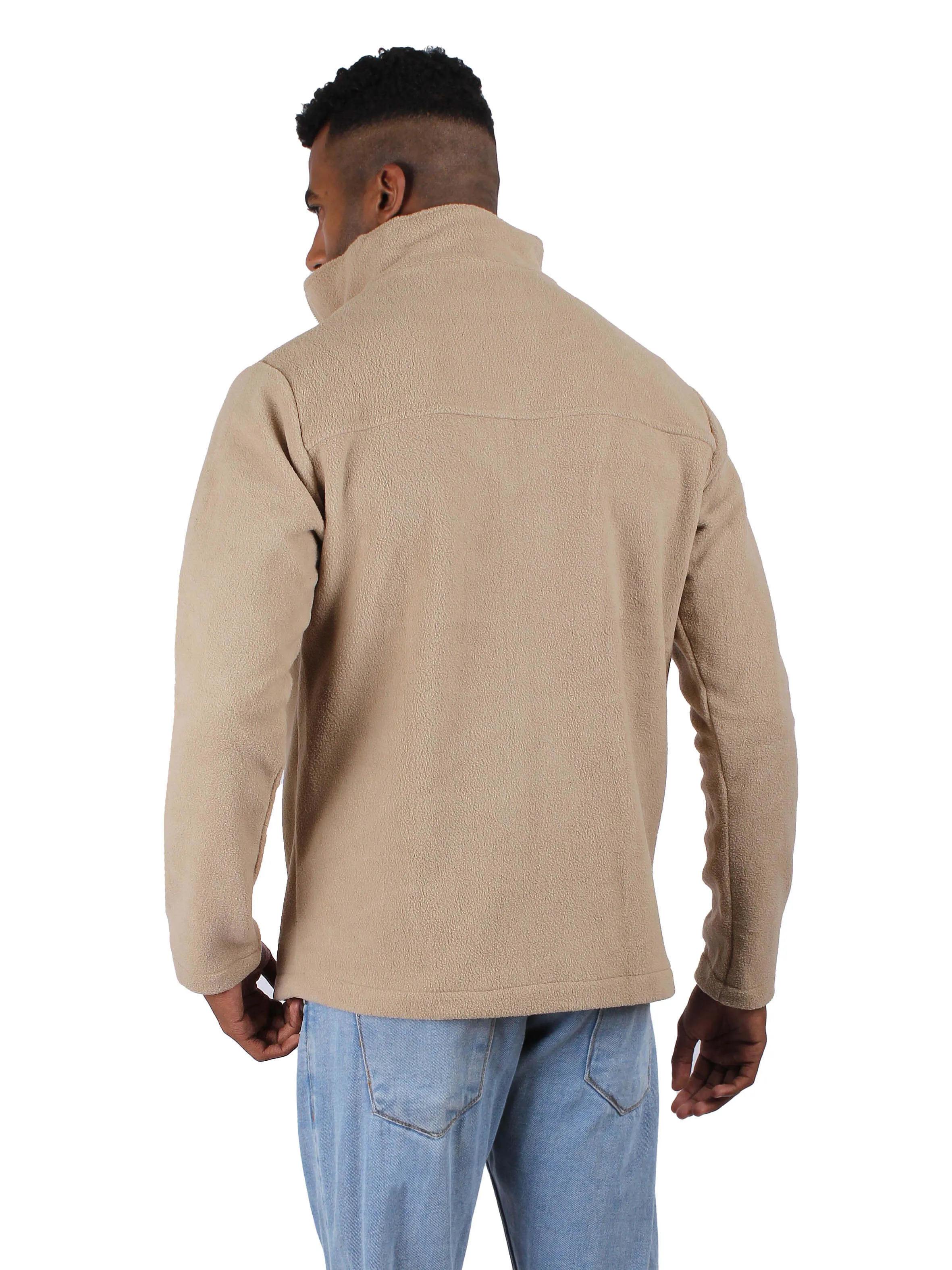 Polar Fleece Jacket Full Zip - Men  - Beige