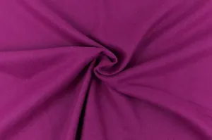 Premium Fuchsia Purple Hue Wool Blend Melton Coating Solid Woven-Sold by the yard