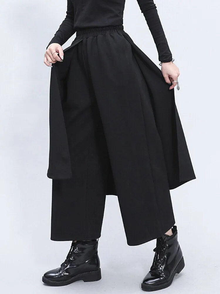 Split Joint Long Wide Leg Trousers