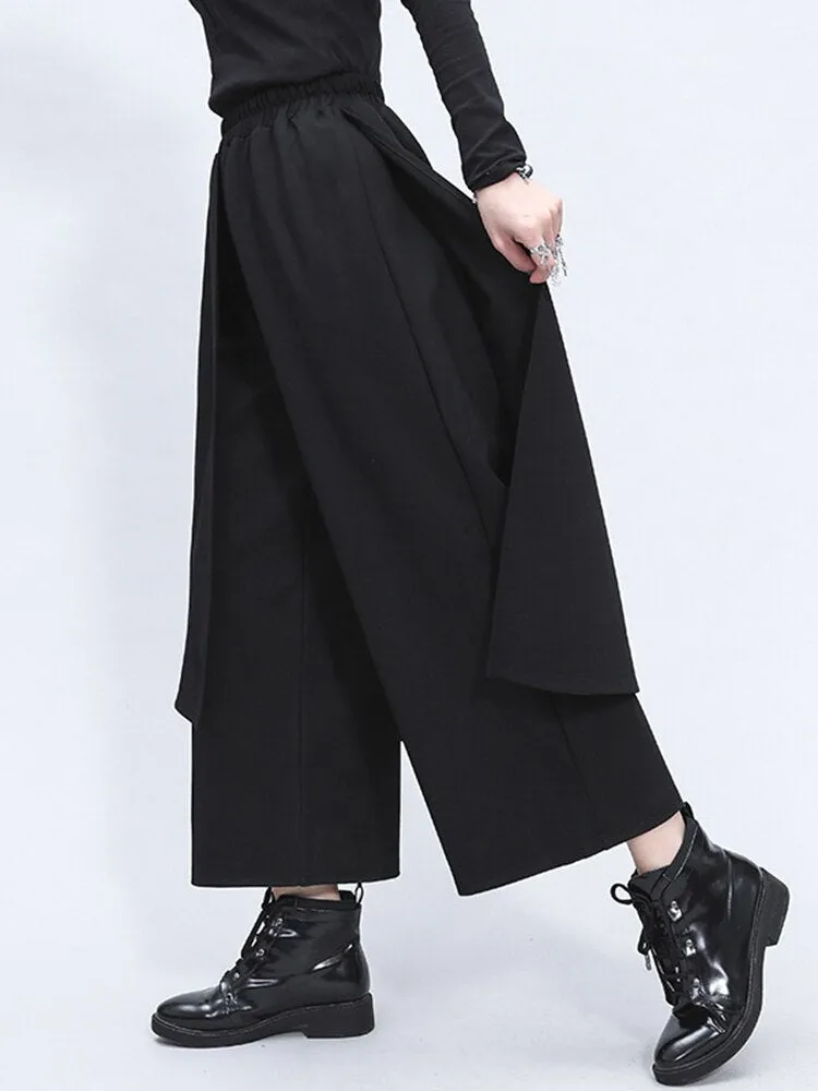 Split Joint Long Wide Leg Trousers